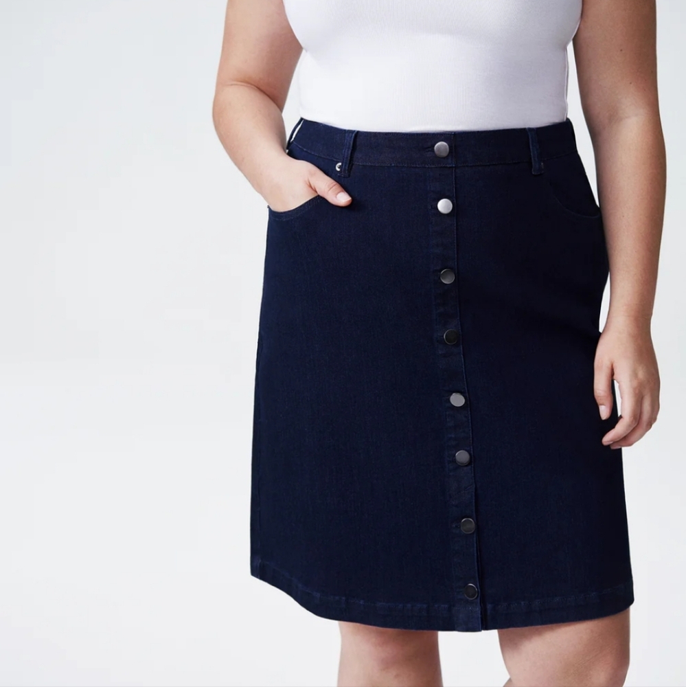 Universal Standard Dark Blue Mini Skirt